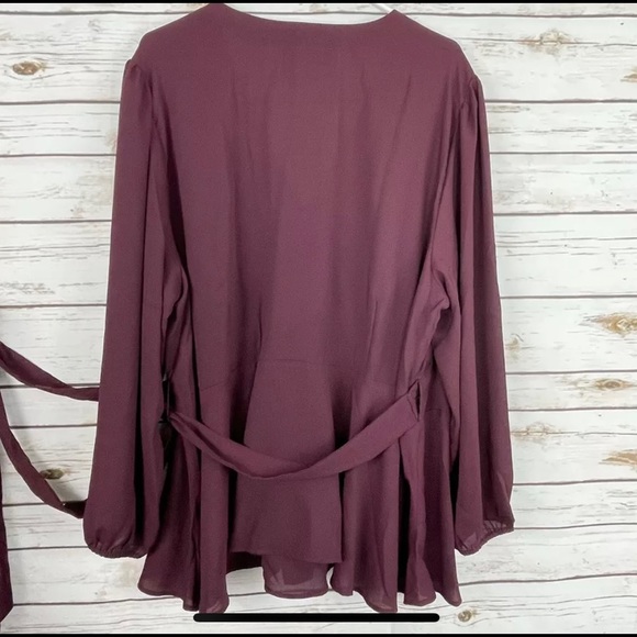 Loft Plus Wrap Top Blouse - Picture 3 of 5